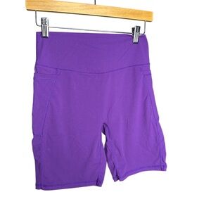Sunzel | Purple Biker Shorts | High Waisted | Activewear | Size L